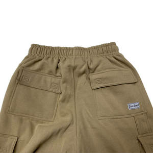 กางเกงคาร์โก้แบบสปอร์ตเอวสูงของผู้ชายกางเกงผูกเชือกปิดผ้าฟลีซกันรอยยับสำหรับออกกำลังกายในฤดูหนาวสีสะดอก - Product Image 4