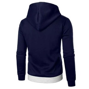 Ropa transpirable para hombre, sudaderas con capucha, OEM, diseño personalizado, jersey de Color en contraste, ropa informal de lana de algodón, sudaderas básicas - Product Image 3