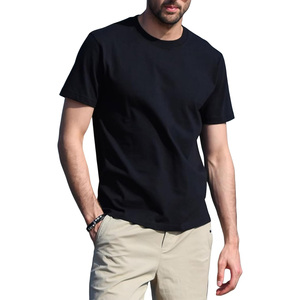 T-shirt en coton pour homme, manches courtes, col rond, couleur unie, respirant, tissu doux, coupe classique, pour un usage quotidien en été - Product Image 4
