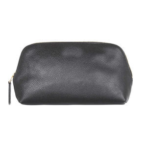 Sac de toilette en cuir véritable pliable de haute qualité pour homme, poignée souple, grande fermeture éclair, étui tendance, petite taille - Product Image 3