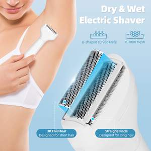 Rasoir électrique humide/sec pour femmes, étanche, tondeuse à poils corporels, épilateur pour les aisselles, le visage, les sourcils, le bikini - Product Image 6