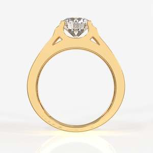 Bruce <b>Men's</b> 14k Gold <b>Ring</b> Lab Grown <b>Emerald</b> Cut Diamond Geometric Cluster Hip Hop Style Rhodium Plating IGI for Engagement - Product Image 4