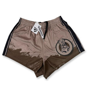 Pantalones cortos de rugby con estampado de sublimación de poliéster 100% personalizados transpirables para hombre y mujer - Product Image 1