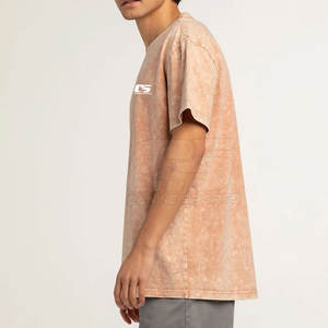 Vente en gros T-shirt de haute qualité délavé à l'acide pour hommes T-shirt en coton délavé à l'acide personnalisé en coton en tissu respirant - Product Image 5