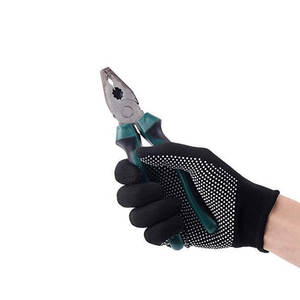 Gants en PVC à pois d'un seul côté de la meilleure qualité Gants doux et confortables de sécurité pour le travail tricotés à la main en coton polyester avec une bonne adhérence - Product Image 5