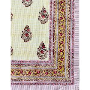 Quality Block Printed Flat <b>Sheet</b> Fitted Bed <b>Sheets</b> in King <b>Queen</b> & Twin <b>Sizes</b> for Bedroom Hotel & Hospital Use - Product Image 1