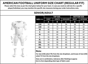 Uniforme de football américain sur mesure, taille plus, 100% polyester, séchage rapide, respirant, ensembles à manches courtes, fabriqué au Pakistan pour l'équipe nationale - Product Image 5