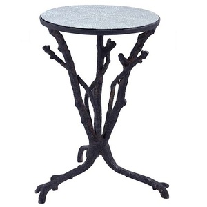 โต๊ะอลูมิเนียมทรงกลมพร้อมเคลือบผงน้ำตาลสามขาด้านล่างสำหรับเฟอร์นิเจอร์บ้านโต๊ะกาแฟ - Product Image 5