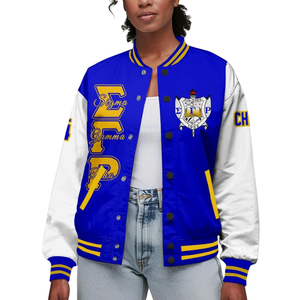 Sigma Gamma Rho 1922 Royal Varsity Letterman Jacket SGRho Greek Life Apparel Poodle Inspirado Moda Wear - Product Image 1