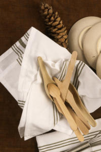 100% Cotton Bistro Napkin Quick-Dry Sustainable Olive Green Woven Kitchen <b>Towels</b> for Home Use - Product Image 3