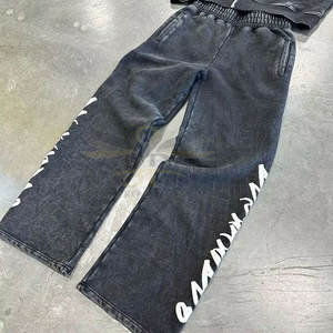 Chándales bordados de angustia de diseño único en venta al por mayor Chándales bordados de angustia de desgaste de calle de alta calidad - Product Image 4