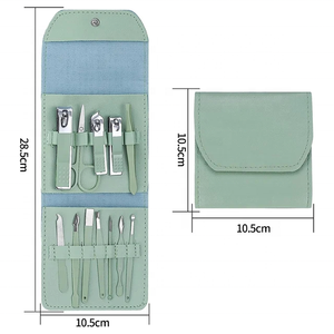12 en 1 coupe-ongles Kit en acier inoxydable pédicure ensemble de toilettage fonction complète outils de soin des ongles ensemble de manucure avec étui de voyage en PU - Product Image 2