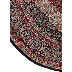 Tapis en laine noué à la main Aalam Blue Pae-5756 9x12 rectangulaire à motif médaillon pour la décoration de la maison, du salon ou de l'couloir - Product Image 4