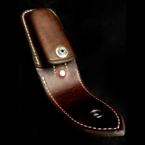 Funda de cuero de grano rico para cuchillos de hoja plegables, 5 pulgadas, superventas, precio de fábrica - Product Image 2