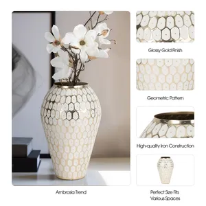 แจกันโลหะทำมือทันสมัยขายดี ของตกแต่งบ้าน แจกันตั้งโต๊ะ โดย Gani Craft Impex - Product Image 2