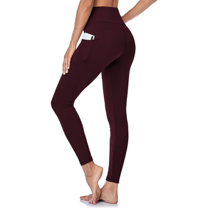 Hot Selling Women's Mid Waist Spandex <b>Leggings</b> with Custom Logo Wholesale Price Woven Phone Pocket Knee-Length Hip Hop - Product Image 2