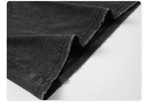 Camiseta personalizada DTG de gran tamaño con logo impreso, camiseta con patrón de ropa informal, camiseta Vintage con gráfico negro lavado con ácido para hombre - Product Image 6