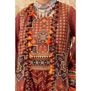 ชุดสูทผ้าลอนพิมพ์ลายทองแบบ 2 ชิ้นสำหรับผู้หญิง รุ่น TL-52144 - Product Image 6