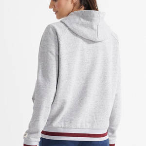 Venta al por mayor de fábrica Sudadera con capucha de mujer Sólido 100% Material de algodón Jersey ligero Sudadera con capucha Calle y ropa casual Estilo OEM - Product Image 2