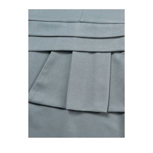 Robe fourreau midi de couleur unie avec méthode de tissage tissée à manches bouffantes froncées - Product Image 4