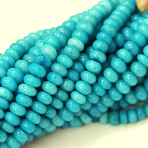 Cuentas de Ópalo Azul Únicas en Forma de Rondel Liso, Cuentas de Piedras Preciosas de Ópalo Azul de 7-9 mm, Cuentas de Ópalo de Calidad AAA - Product Image 6