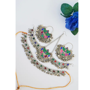 Afghan Kuchi joyería collar pendientes hecho a mano conjunto de joyería para niñas boda fiesta regalo desgaste - Product Image 2