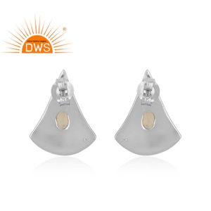 Meilleure vente boucle d'oreille en argent sterling fin avec opale éthiopienne naturelle et pierres précieuses fabricant de bijoux personnalisés - Product Image 3