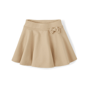 Skort de lazo clásico para niñas en uniforme escolar informal de verano bronceado con estilo clásico hecho de algodón de poliéster para niños de secundaria - Product Image 2