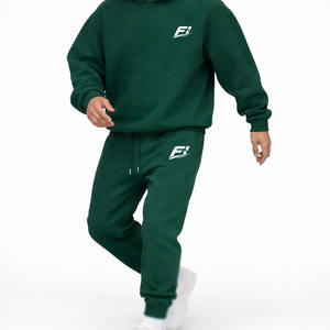ชุดเสื้อฮู้ดดี้และกางเกงจ็อกเกอร์ผ้าฟลีซสำหรับผู้ชายแบบกำหนดเอง ขายส่ง ชุดวอร์มแบรนด์ส่วนตัว ผลิตชุดกีฬาแบบ B2B โรงงานผลิตแบบ OEM - Product Image 3