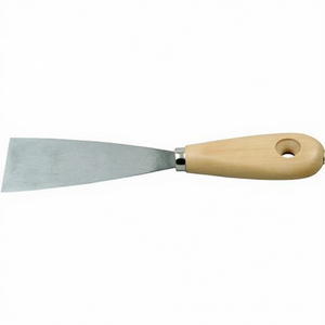 Couteau à mastic 30 mm de large, bois poli, forme ovale plate - Product Image 2