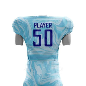 Uniforme de football américain pour hommes personnalisable, manches courtes, 100% polyester, design respirant - Prix d'usine en stock ! Toutes les saisons - Product Image 5