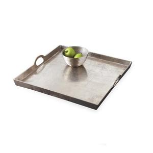 Glamorous Galvanized bar serving metal <b>tray</b> decorated food <b>tray</b> to serve food and drinks for home&wedding decor centerpieces - Product Image 2