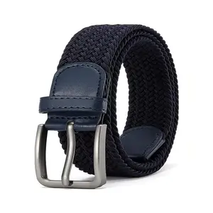 Hot Price Outdoor Braided Stretch Belts Leather Woven Polyester Casual Sports Premium Quality Elastic Golf Belts