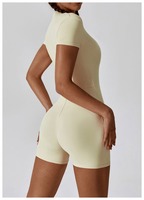 Vente en gros d'une pièce de barboteuse d'entraînement dos nu femmes fille body Gym Fitness Yoga femmes combinaison combishorts