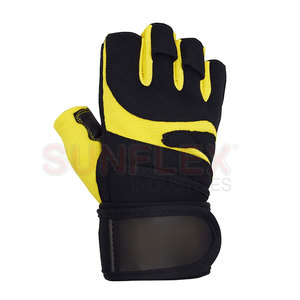 บริการ OEM ถุงมือยกน้ำหนักหนังแบบครึ่งนิ้วรุ่นล่าสุด คุณภาพสูง น้ำหนักเบา กันลื่น สายรัดข้อมือปรับได้ สำหรับออกกำลังกาย - Product Image 5