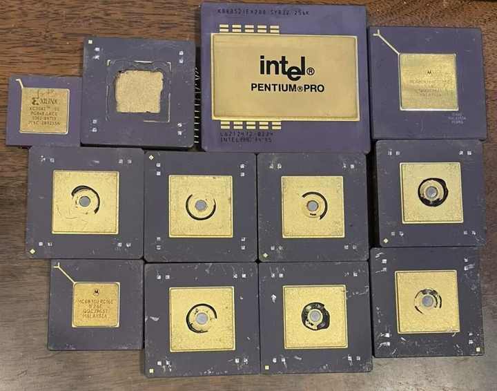 Collectible Gold Recovery Ceramic CPU Scrap