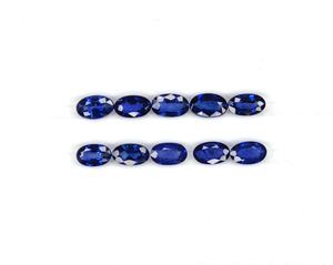 Fina calidad 100% zafiro azul Natural calibrado 3x5mm corte ovalado color azul real piedra preciosa suelta para hacer pulsera - Product Image 1