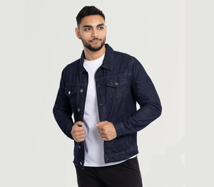 Stylish Trendy Outerwear Casual Streetwear Cotton Denim Jean Jacket Luxury Men's Fashion Denim Jeans Jacket <b>for</b> men - Product Image 3