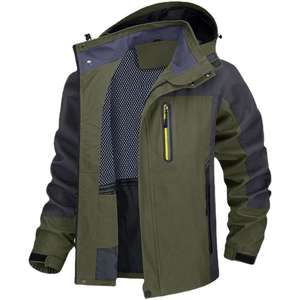 Veste coupe-vent de randonnée pour homme, imperméable, à capuche, avec fermeture éclair - Product Image 5