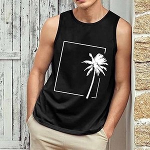 เสื้อกล้ามสีดำฟอกได้สำหรับผู้ชาย2025เสื้อกล้ามใส่เล่นกีฬา - Product Image 3