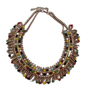 Collar de cuentas de resina hecho a mano para mujer - Product Image 1