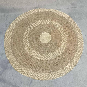 Alfombra de piso de rafia para sala de estar, decoración de área de dormitorio, Alfombra tejida a mano, alfombras redondas de algas marinas del mejor proveedor - Product Image 5
