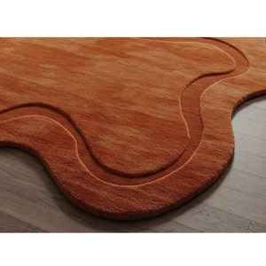 Alfombra moderna de forma Irregular, alfombra de óxido, alfombra de piso con mechones abstractos de lujo, alfombra creativa para sala de estar, alfombra hecha a mano personalizada - Product Image 4