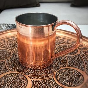 Tasse mule de Moscou en cuivre de qualité supérieure Tasse en cuivre argenté de table avec poignée au prix de gros - Product Image 6
