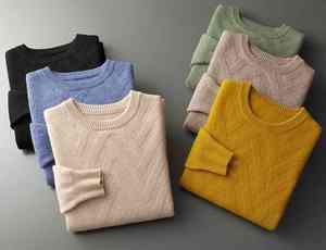 Pull cardigan tricoté pour hommes OEM Pull boutonné d'hiver pour hommes Coton doux mélangé Logo personnalisé Fabricant de tricots décontractés - Product Image 5