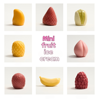 Produit alimentaire exotique très vendu : Mini glace à la fraise et à la pêche 150g, en forme spéciale, pour collation quotidienne, prête à consommer