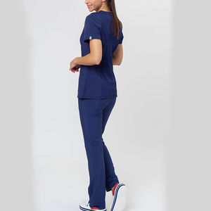 Ensemble d'hôpital de jogging de gommage d'allaitement personnalisé uniformes en Spandex imprimés gommages extensibles réutilisables pour esthéticiennes personnalisées - Product Image 5