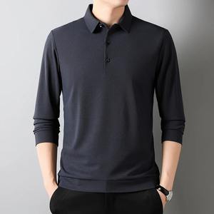 Diseño personalizado transpirable para hombre para Polos de algodón suave de talla grande patrón sólido cuello alto venta directa de fábrica informal - Product Image 1