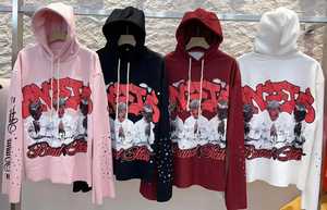เสื้อฮู้ดผู้ชายและผู้หญิงผ้าฝ้าย450GSM บ็อกซี่พอดีไหล่ไหล่ตกพิมพ์ลายหน้าจอได้ตามต้องการ - Product Image 6