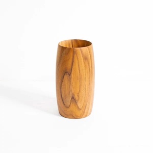 Florero de madera de mango natural para mesa y dormitorio, macetas redondas de madera de tamaño personalizado, precio asequible - Product Image 1